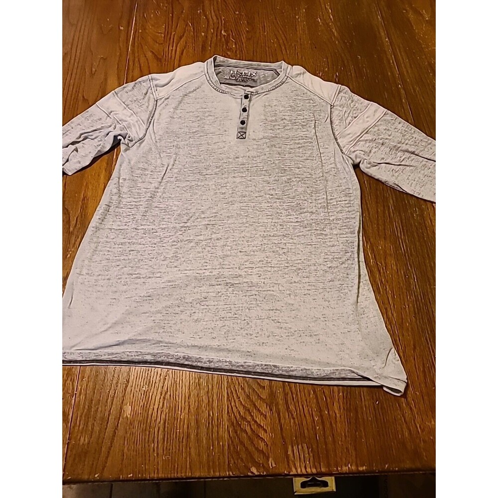 Helix Shirt Women's XL HEATHERED GRay Long Sleeve Crew Neck Pullover Shirt